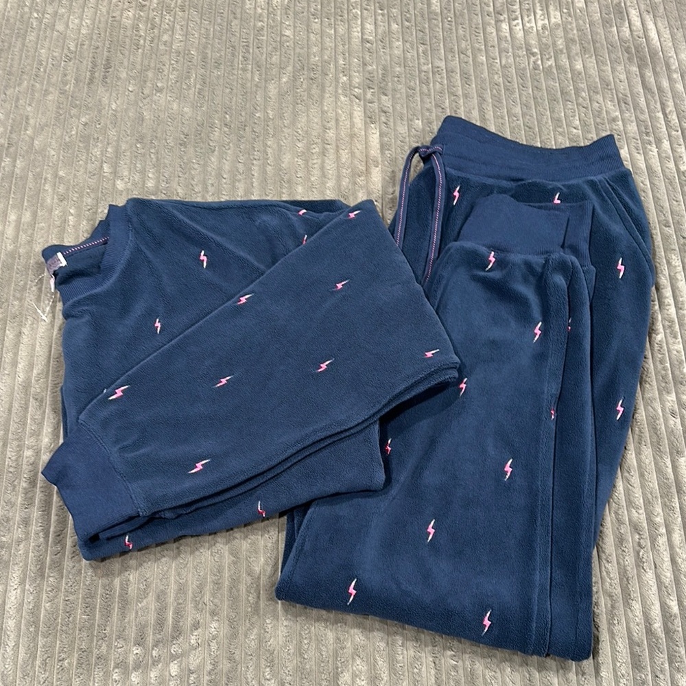 Navy Lightning Bolt Lounge Set
